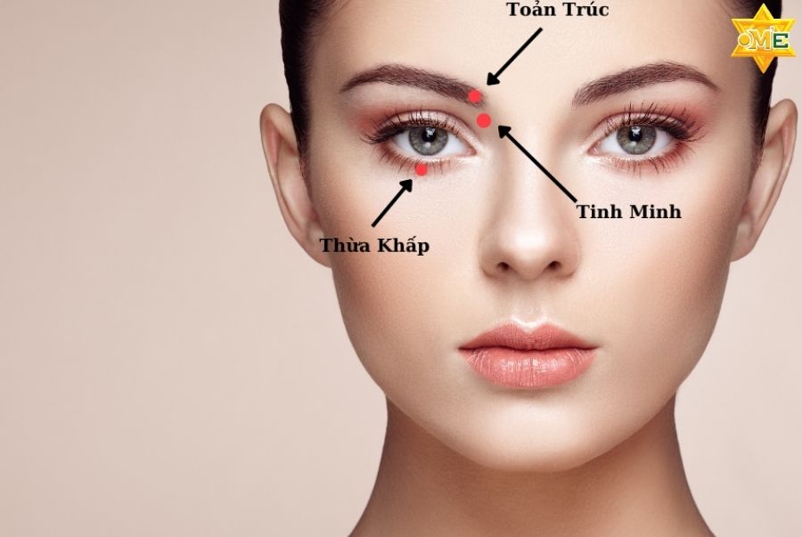 Các huyệt bấm chữa mỏi mắt hiệu quả